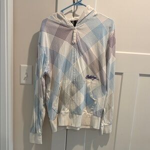 Billabong Lightweight Plaid Zip-Up Hoodie